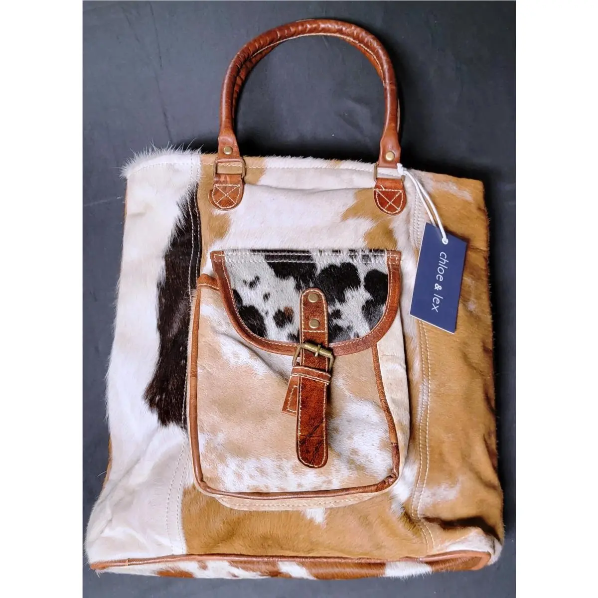 Chloe Lex Western Farmcore Country Animal Hair Tote w/ Leather Trim by Chloé