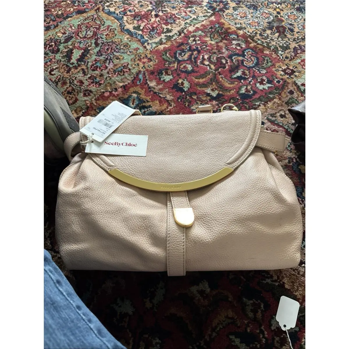 See By  Lizzie Leather Satchel Bag with Gold Hardware by Chloé