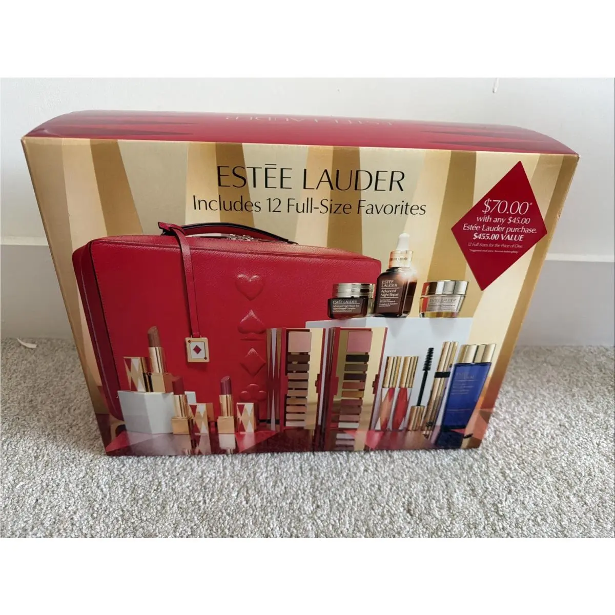 Holiday Blockbuster Gift Set Nudes Glam Warm 12 Full sz Favorites by Estée Lauder
