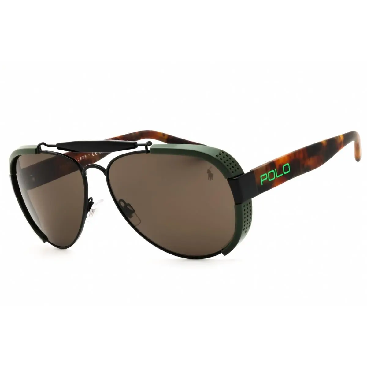 Polo Ralph Lauren PH3129 5001 3 Sunglasses Matte Black Frame Brown Lenses 60mm
