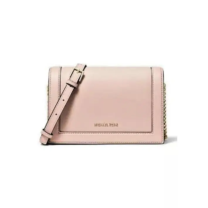 Light Pink Leather Large Chain Cross Body Bag by Michael Kors