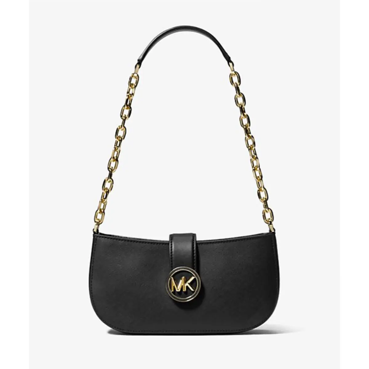 Michael Kors Carmen XS Leather Pouchette Shoulder Bag Black 35F2GNMC0L-001