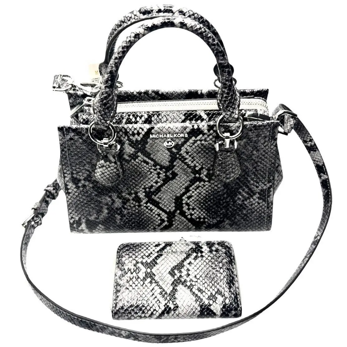 Michael Kors Marilyn Snake Embossed Leather Crossbody Bag + Wallet