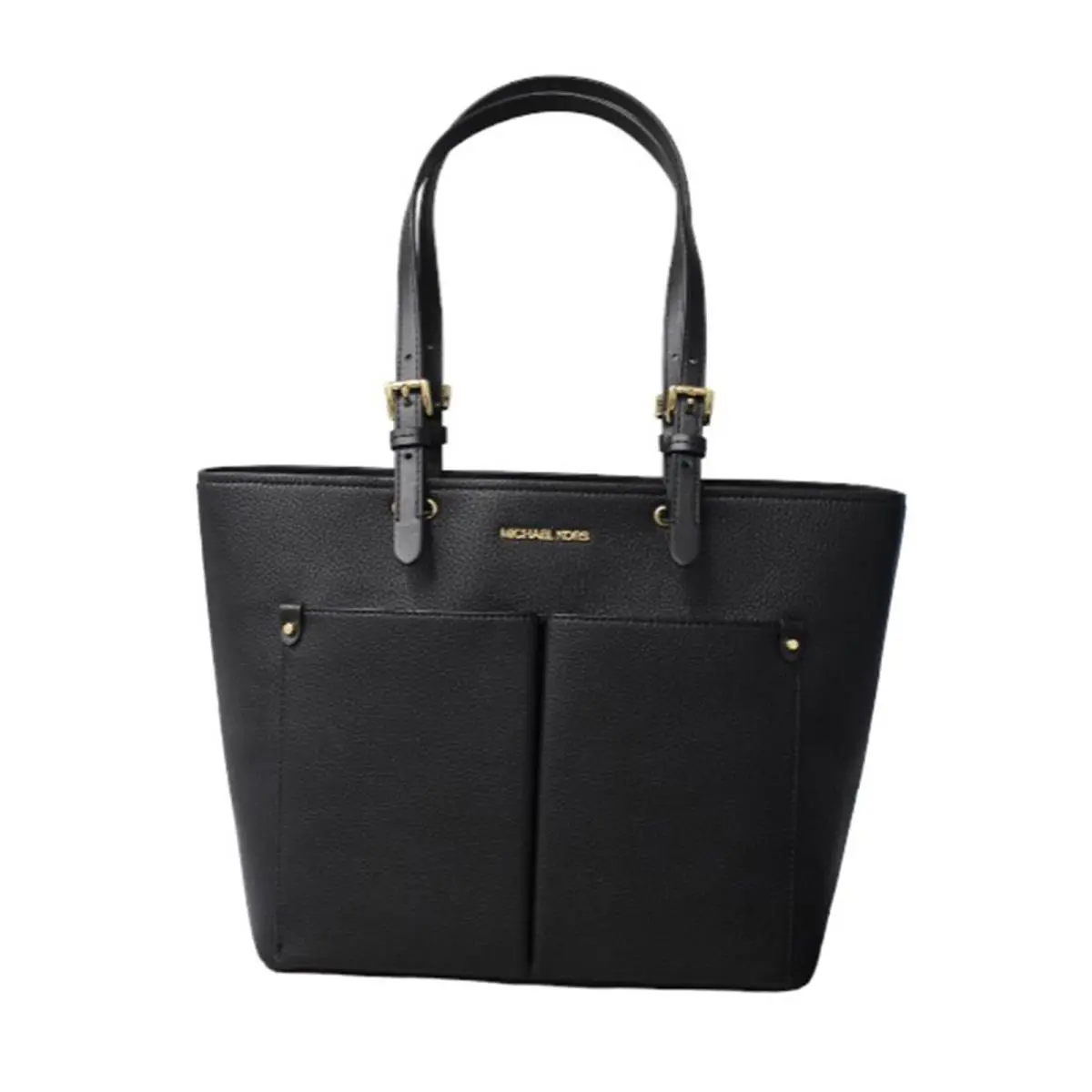 Michael Kors Jet Set Travel Medium Double Pocket Tote Black/silver 35F3GTVT8B-00