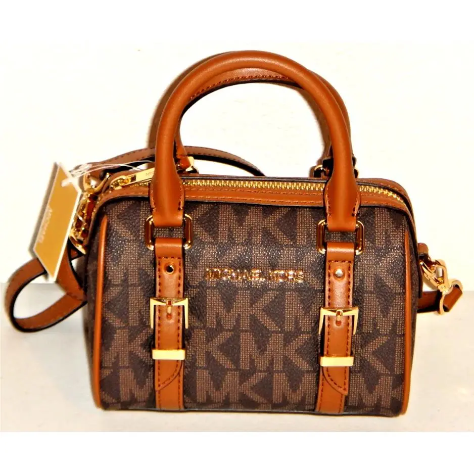 MK Monogram Bedford Legacy XS Duffle Crossbody Bag Brown 38R4G06C0B by Michael Kors