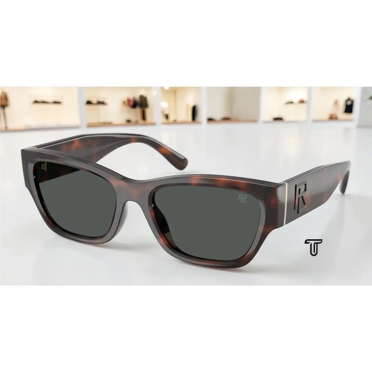 Ralph Lauren RL8240U 624187 Light Havana Grey 55 mm Women`s Sunglasses