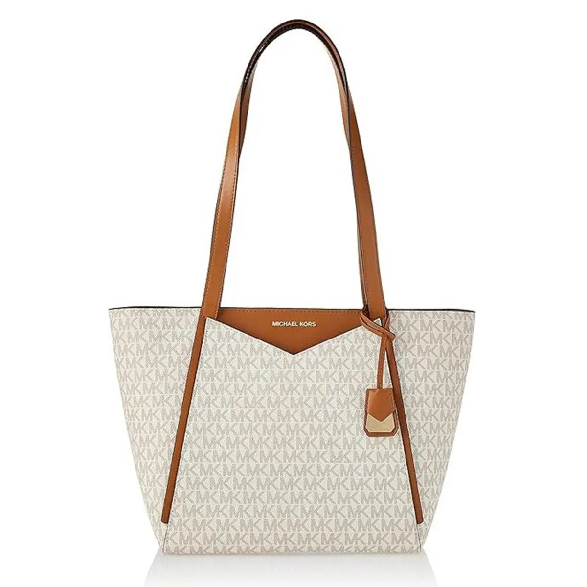 Michael Kors M Small Top Zip Leather Tote Vanilla 30S8GN1T1B-150