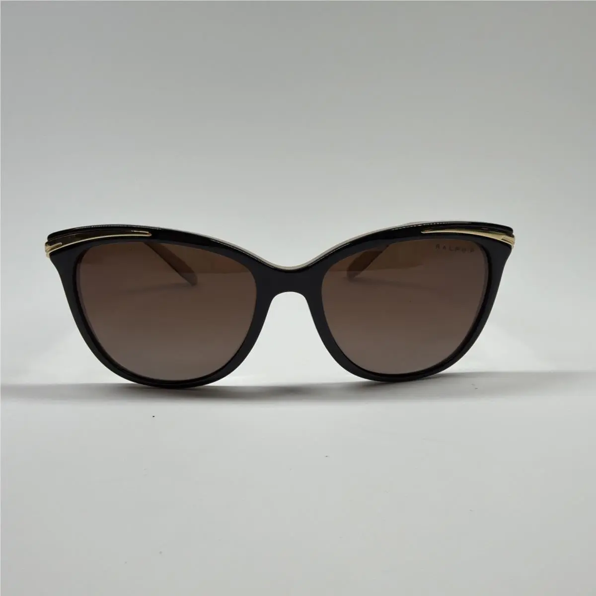 Women`s RA5203 54mm Polarized Sunglasses Shiny Black On Gold by Ralph Lauren
