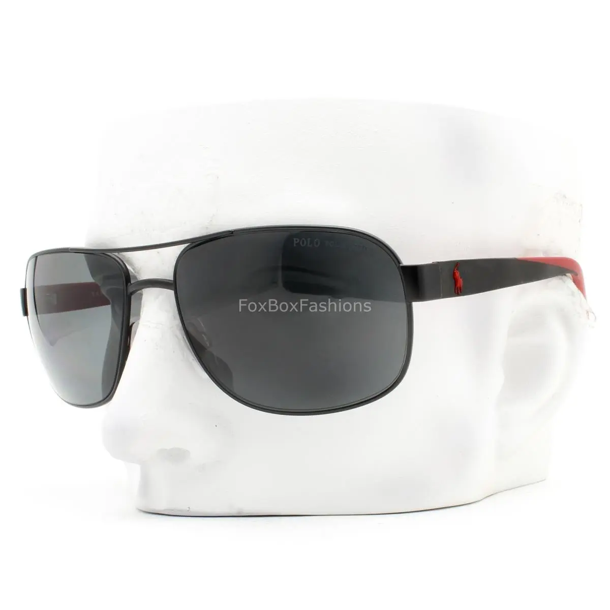 Ralph Lauren Polo Sunglasses Matte Black Polarized Gray PH 3093 9277/81 W/case