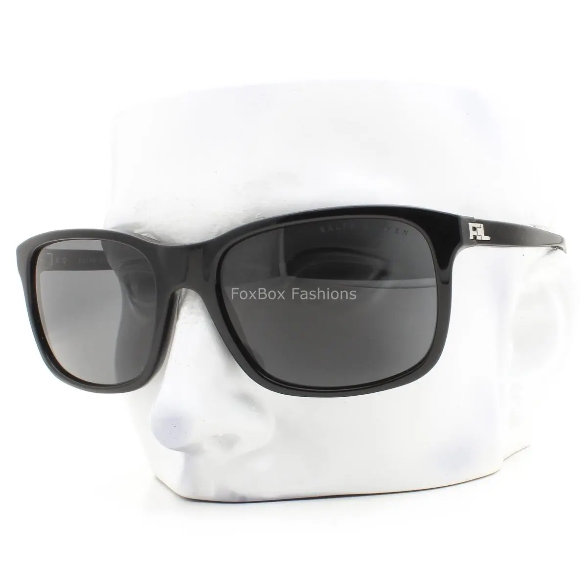 Ralph Lauren RL 8142 5001/87 Sunglasses Polished Black Gray Tinted with Case