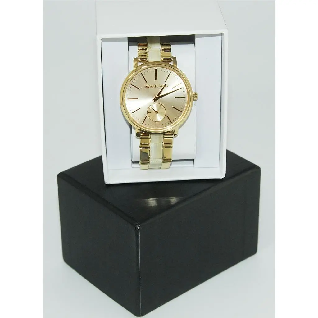MK3510 Gold Women’s Watch – White Center Links by Michael Kors