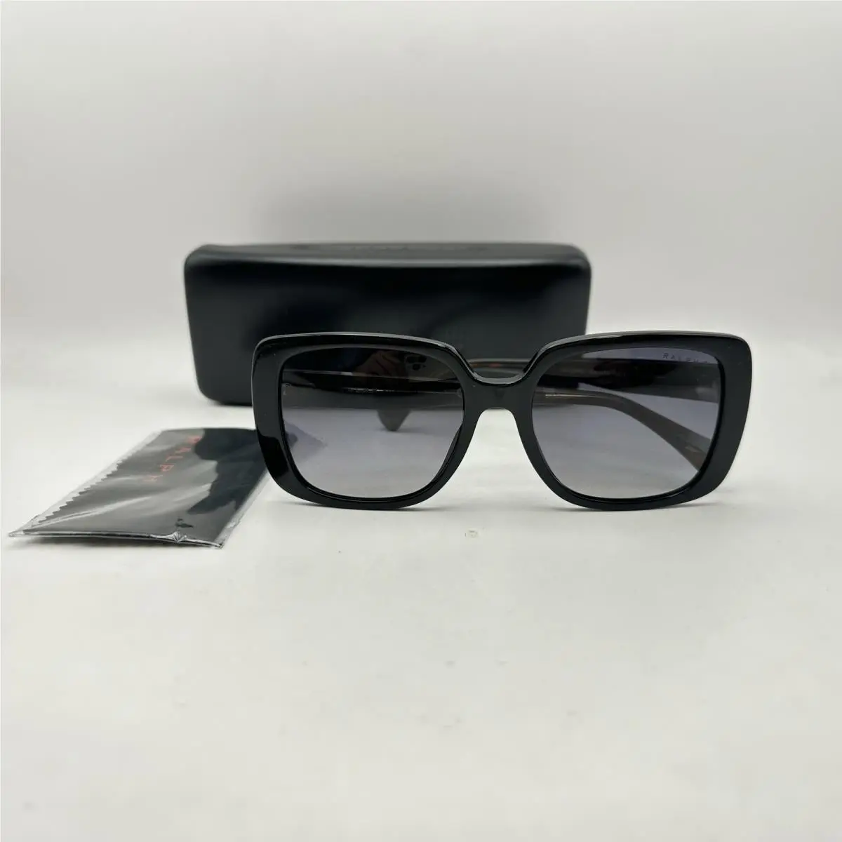 Ralph By Ralph Lauren Womens Square Polarized Gradient Sunglasses RA5298U Black