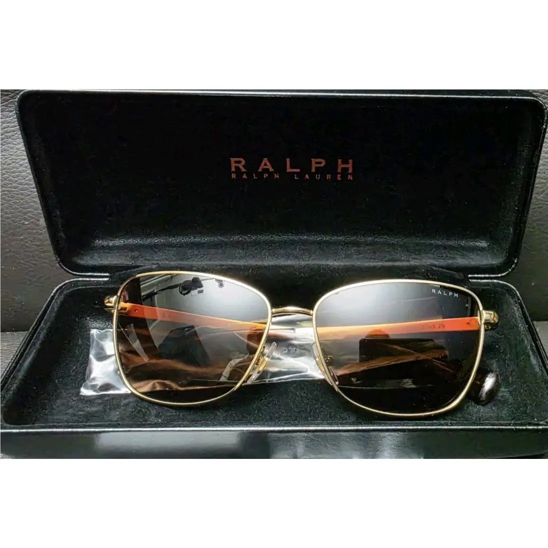 RA4143 900413 Butterfly Sunglasses – Shiny Gold Metal Frame Ralph by Ralph Lauren