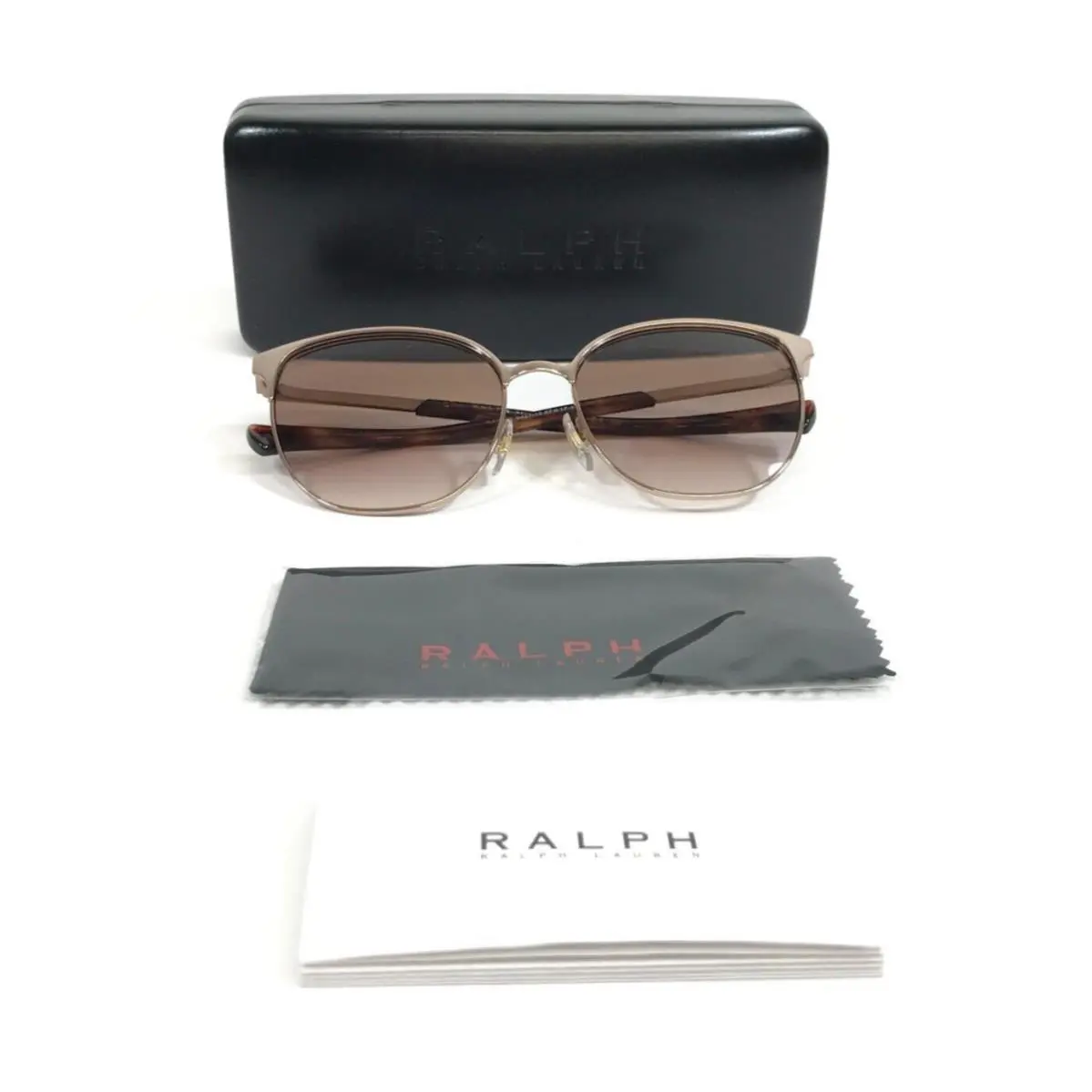 Sunglasses RA4140 9427/13 Gold Tortoise Cat Eye with Gradient Brown by Ralph Lauren