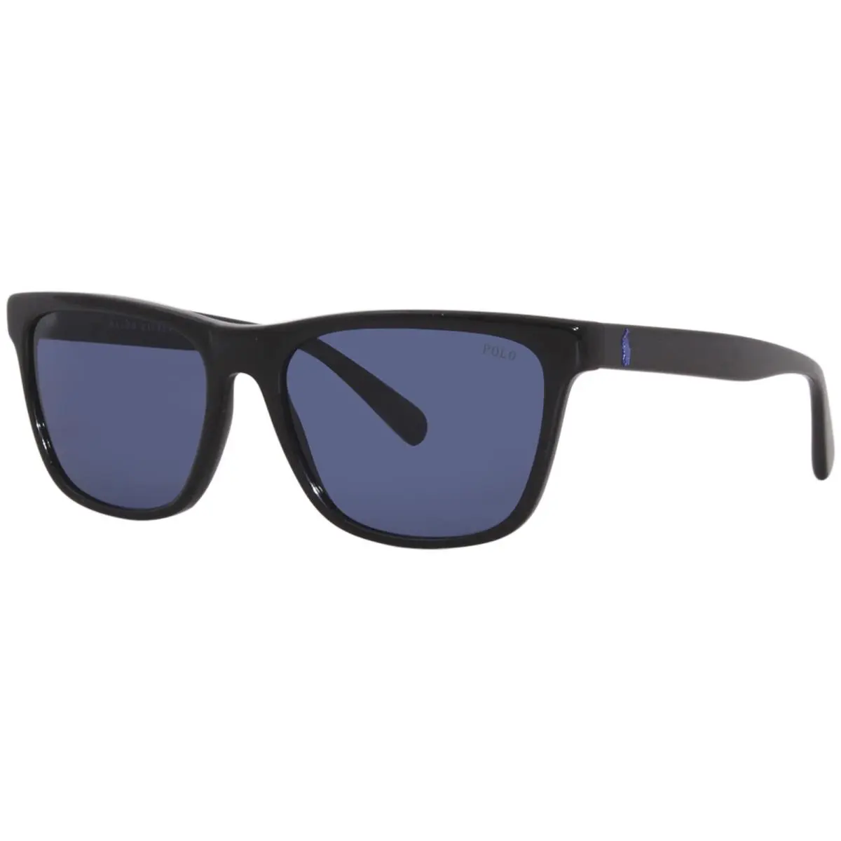 Polo Ralph Lauren PH4167 5001/80 Sunglasses Men`s Shiny Black/dark Blue 56mm