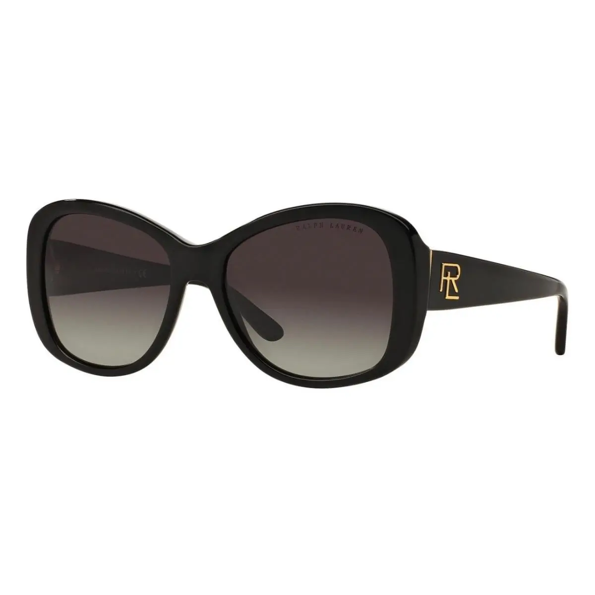 Ralph by Ralph Lauren Womens Oversized Rectangular Sunglasses Black Gradient