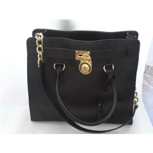 Michael Kors Hamilton Large North / South Tote Handbag Black Notags