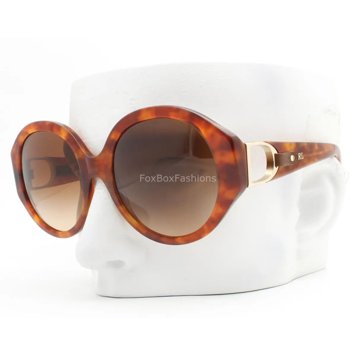 Ralph Lauren Oversized Sunglasses RL8188Q 5023/74 Red Brown Tortoise W/case