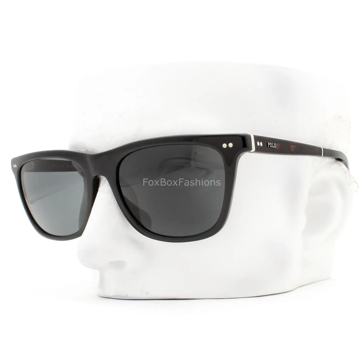 Polo Sunglasses Polished Black Gray Tint PH 4205U 5001/87 with Case by Ralph Lauren