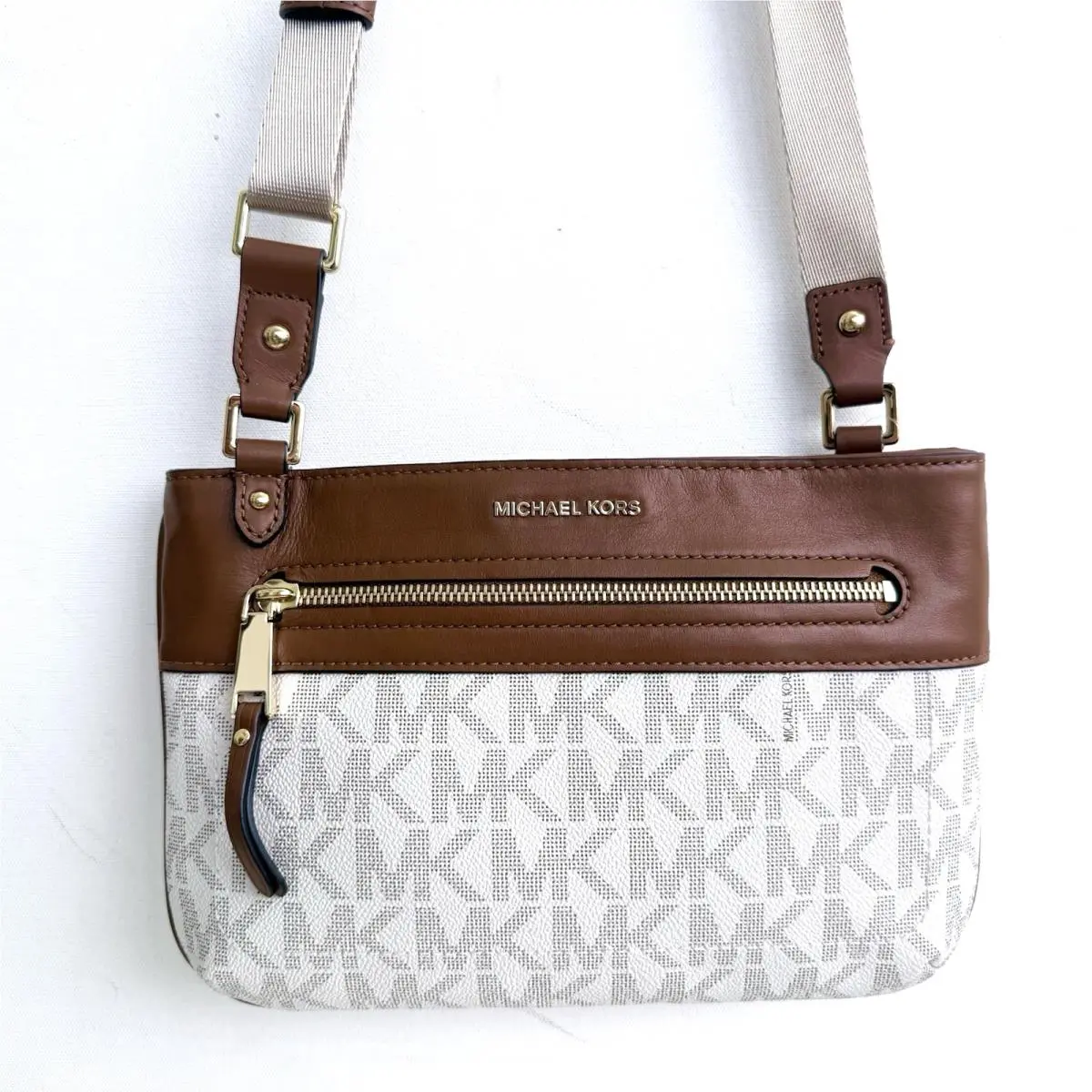 Jet Set Sport East West Crossbody File Bag Vanilla 32S6GJKC3B by Michael Kors