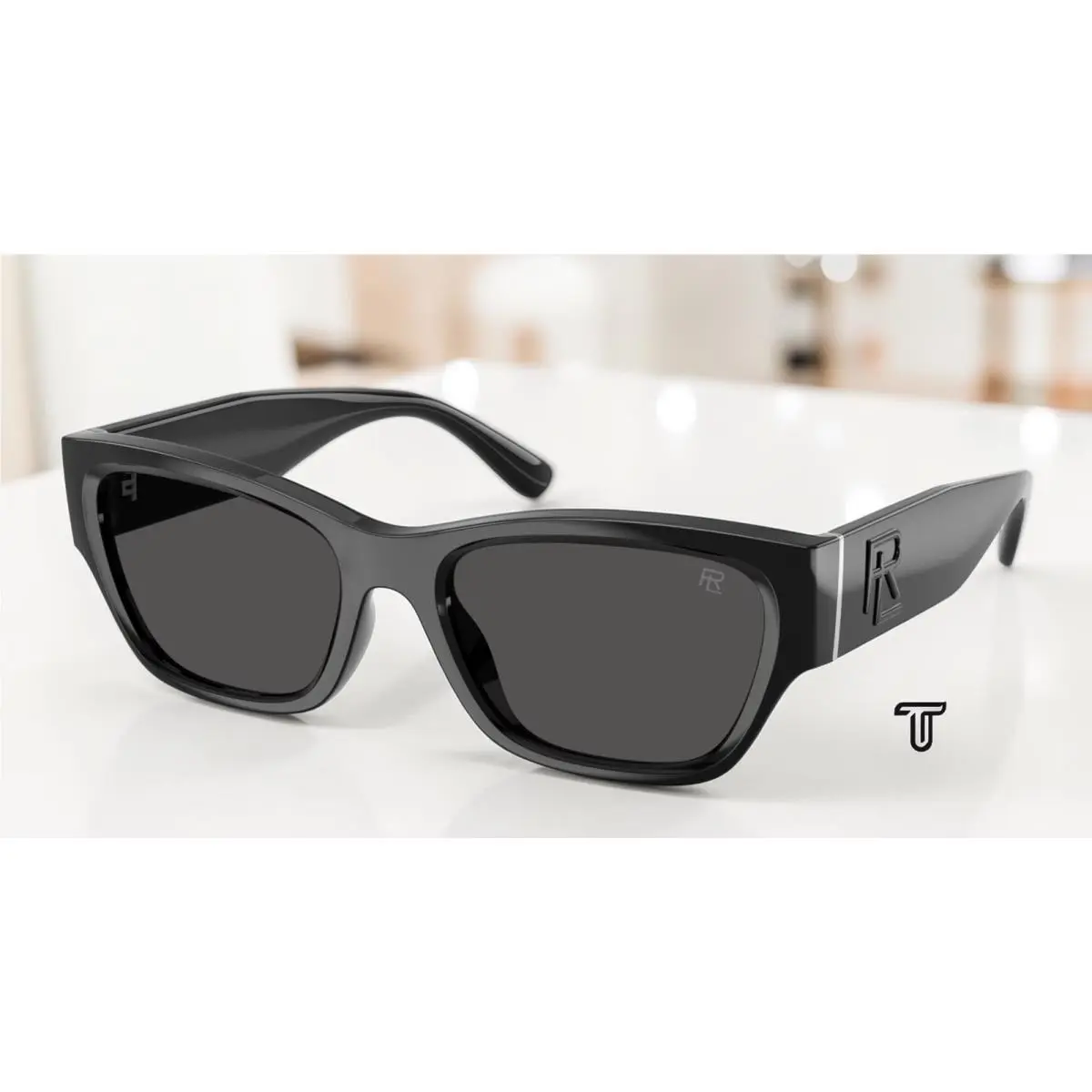 Ralph Lauren RL8240U 500187 Black Dark Grey 55 mm Women`s Sunglasses