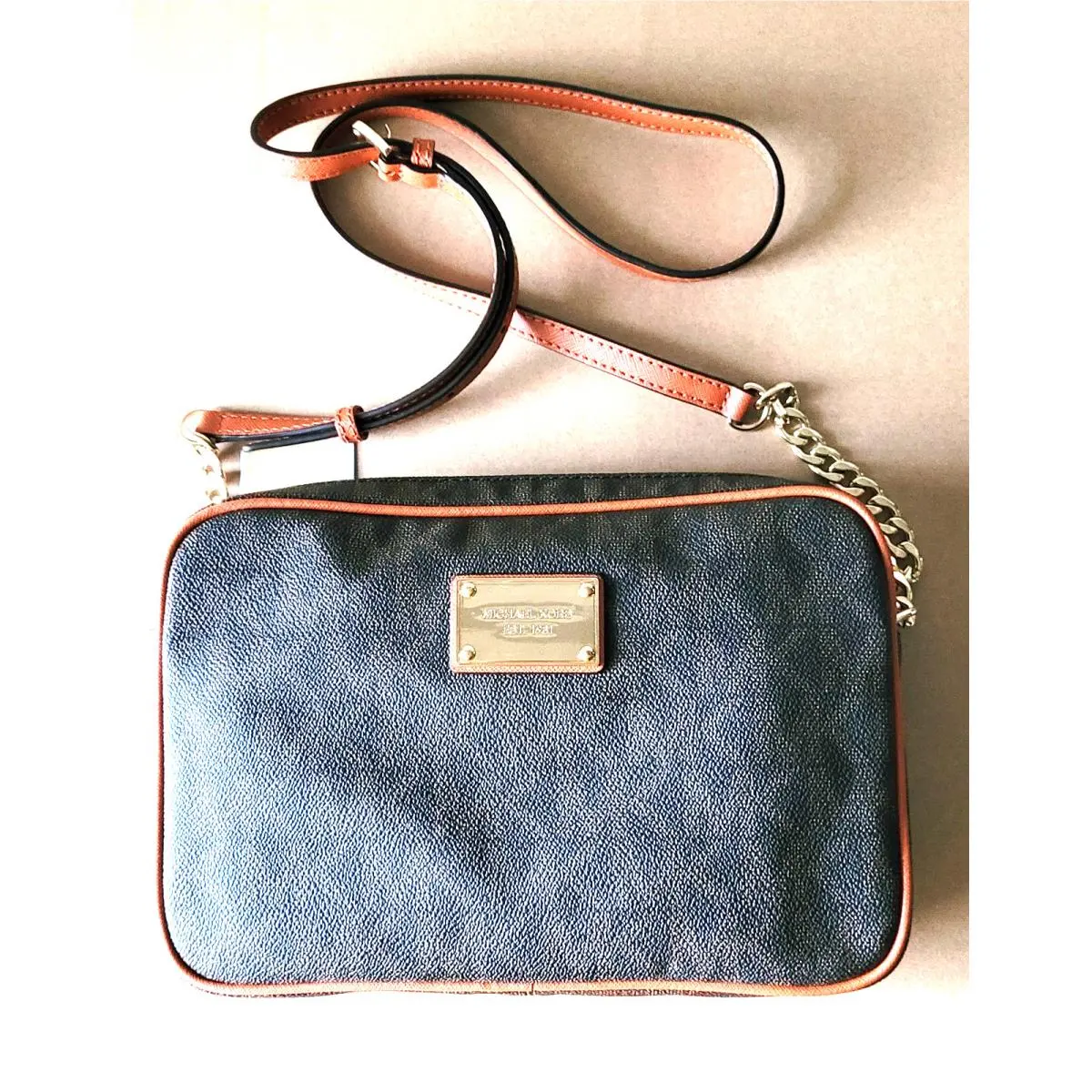 MK Jet Set Large Printed Logo Crossbody Bag by Michael Kors