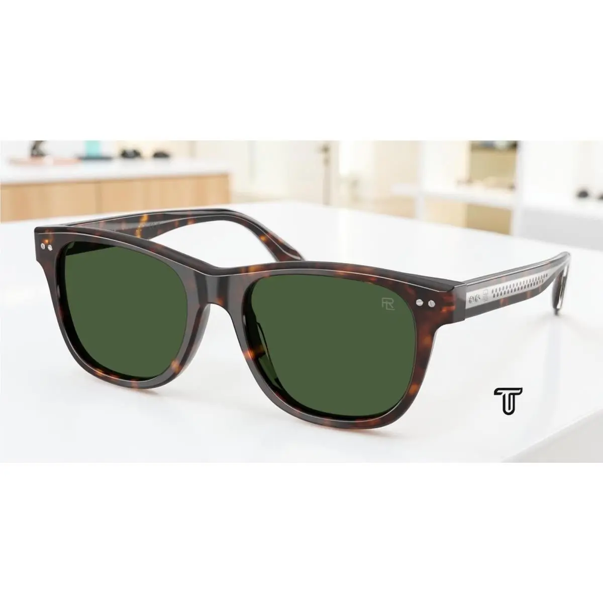 Ralph Lauren RL8239U 500371 Havana Bottle Green 54 mm Men`s Sunglasses