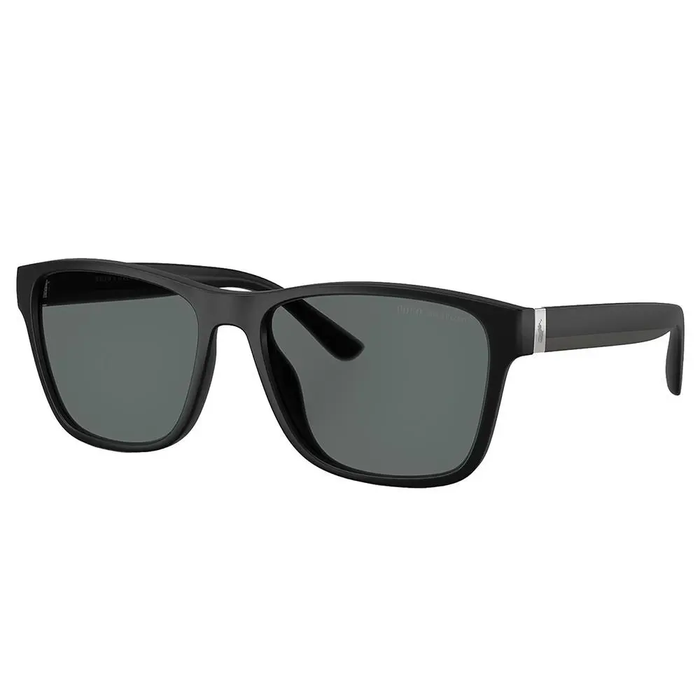 Polo  PH 4229U 500181 Matte Black Plastic Sunglasses Grey Polarized by Ralph Lauren