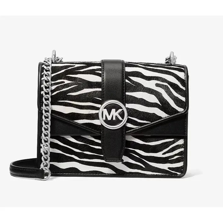 Greenwich Small Zebra Print Calf Hair Leather Crossbody Bag MSR$548 by Michael Kors