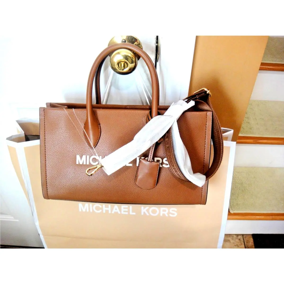 Mirella Medium EW Top Zip Satchel Bag.MSRP$398.00 10%Authenti by Michael Kors