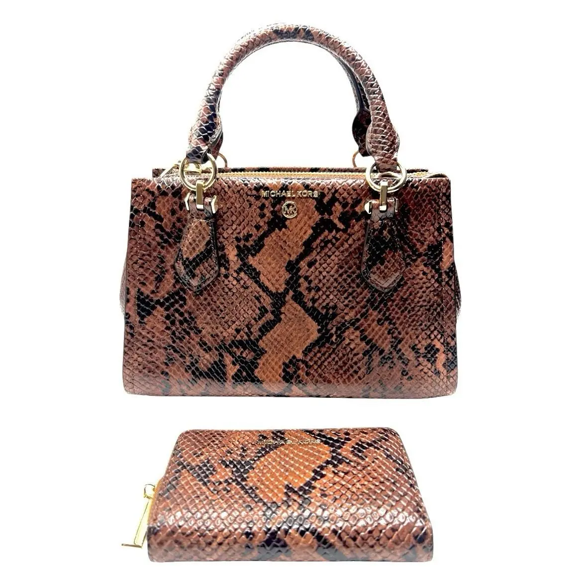 Michael Kors Marilyn Snake Embossed Leather Crossbody Bag + Wallet