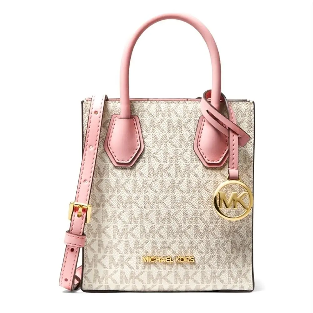 Mercer Extra Small Logo Leather Crossbody Bag by Michael Kors