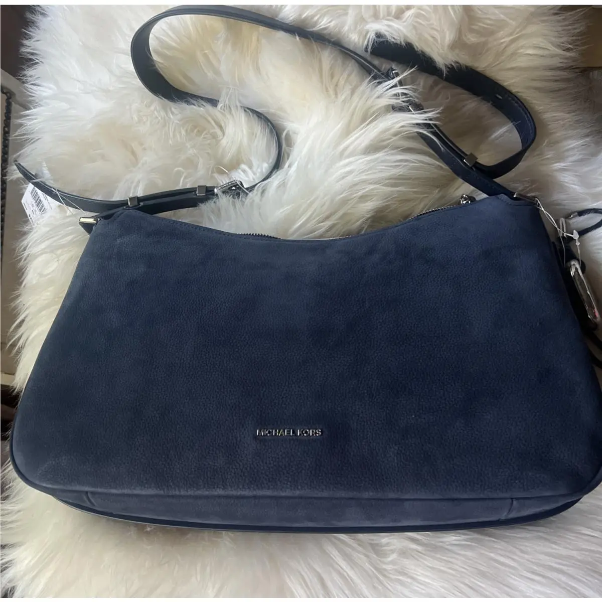 Nolita Medium Nubuck -leather Shoulder Crossbody Bag Dressblues by Michael Kors