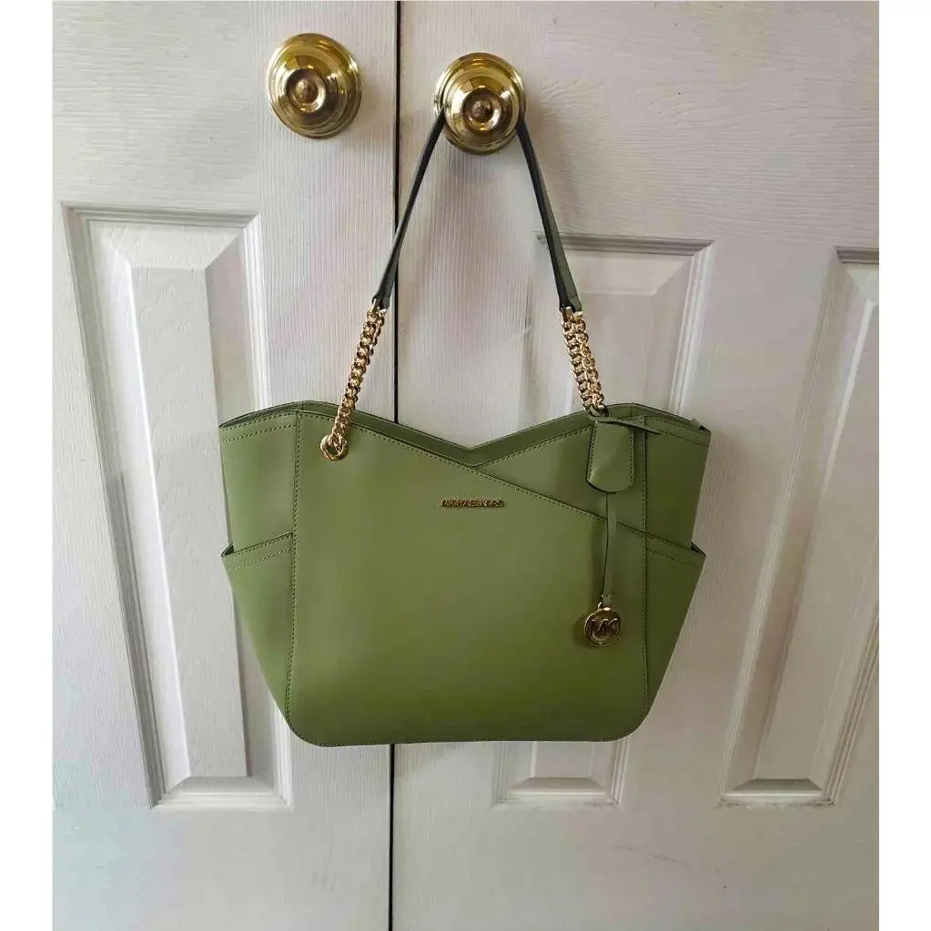 Jet Set Large Chain Shoulder Tote Handbag - Sage by Michael Kors