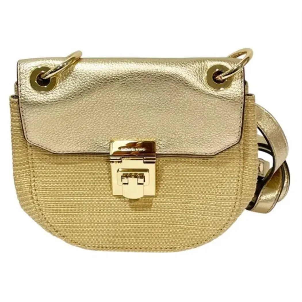 Michael Kors Cecelia Small Crossbody Bag Natural Gold