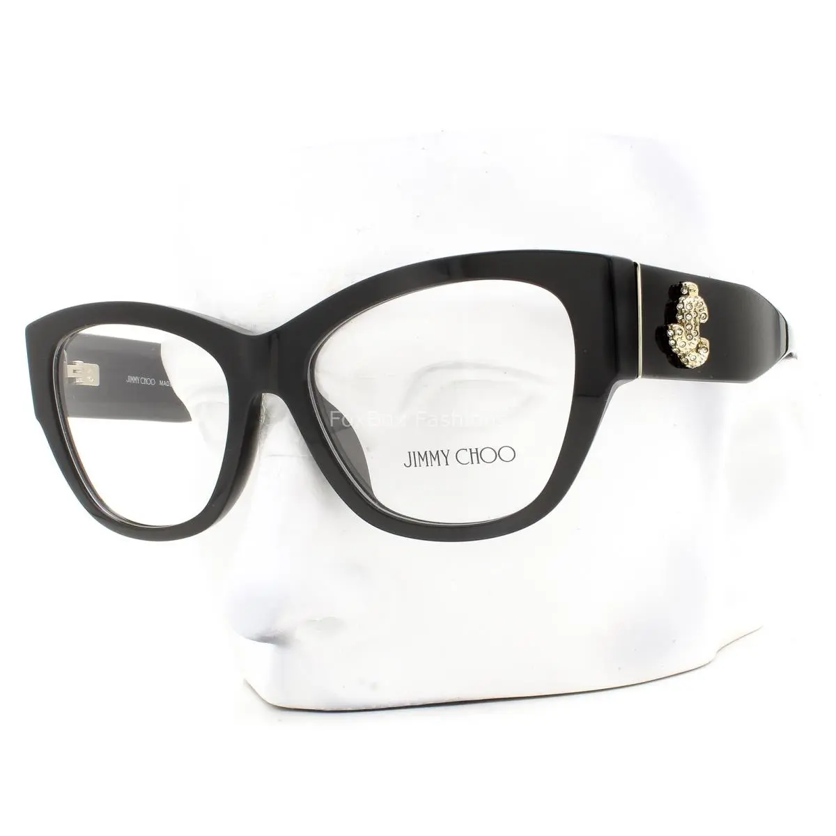 Eyeglasses JC 3033BU 5000 Glasses Polished Black Gold 54mm with Case by Jimmy Choo