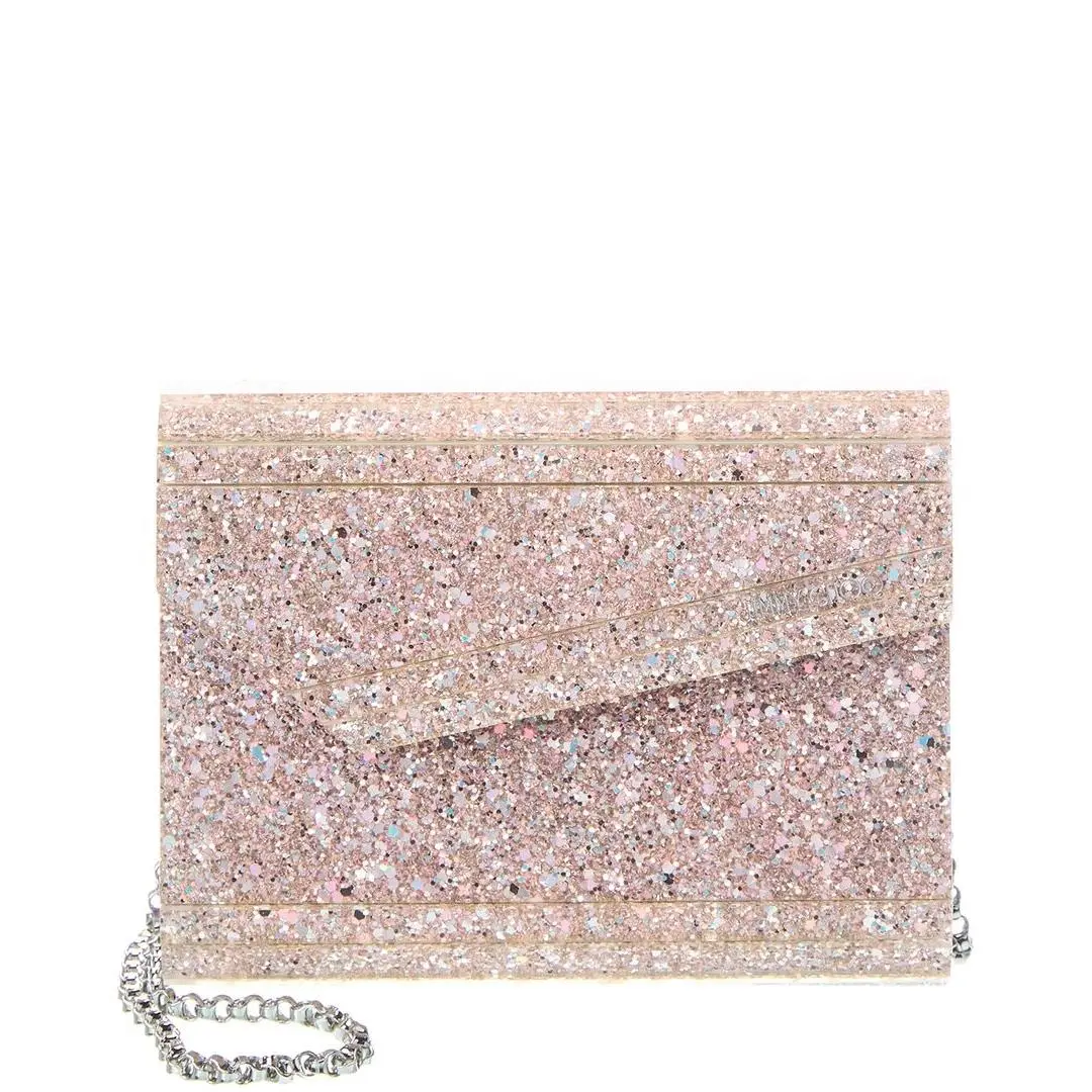 Jimmy Choo Candy Acrylic Leather Clutch Women`s Pink