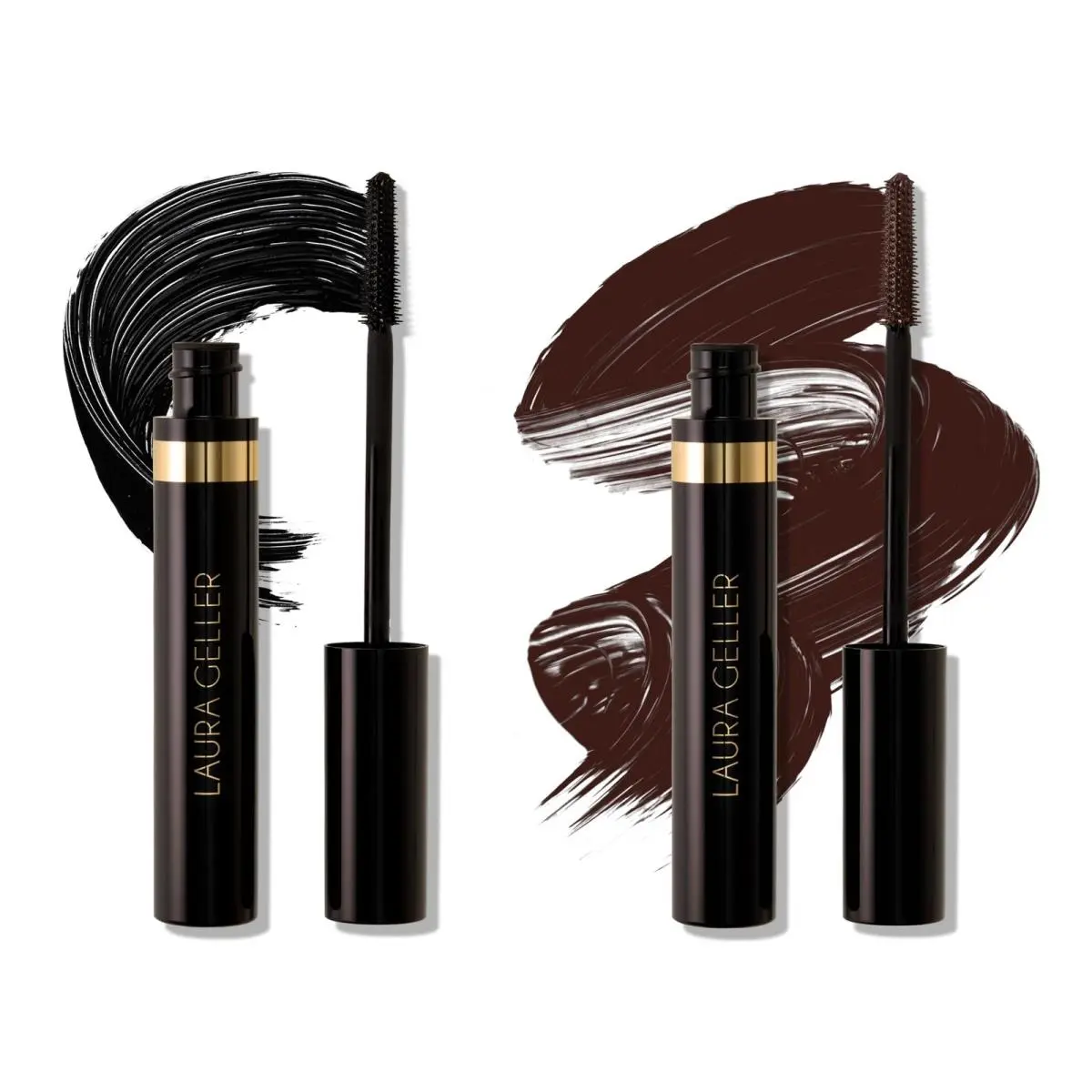 Laura Geller Kajal Longwear Mascara – Black and Brown Duo – Volumizing Lengthening