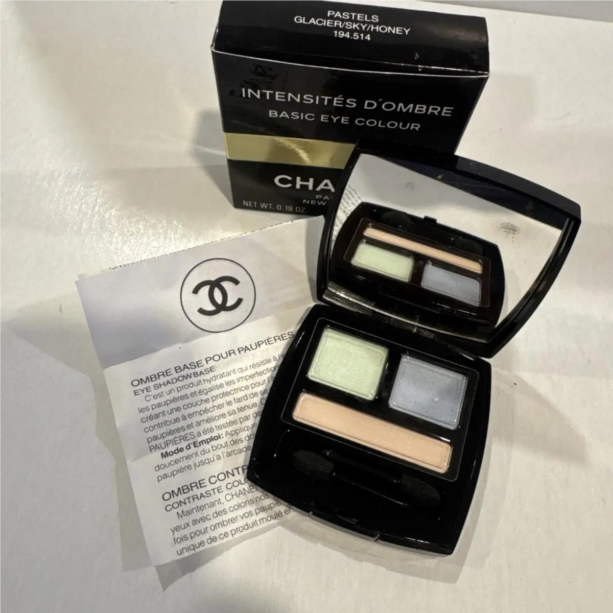 Chanel Basic Eye Colour Eye Shadow Pastels Glacier/sky/honey