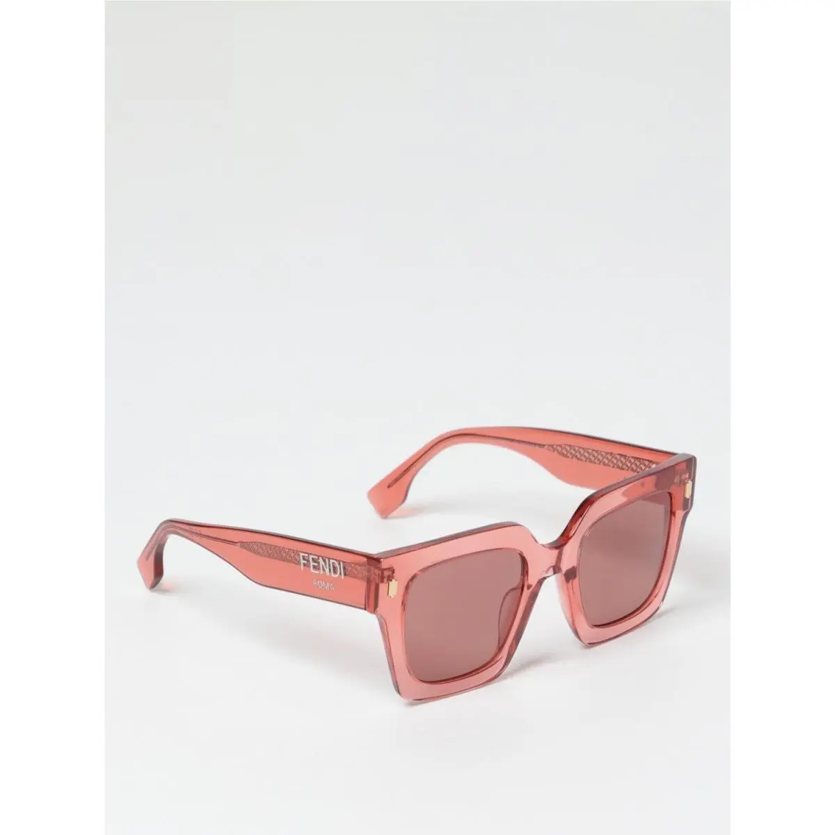 FE40100I 72S Pink Rectangular Sunglasses 53-20-145 by Fendi