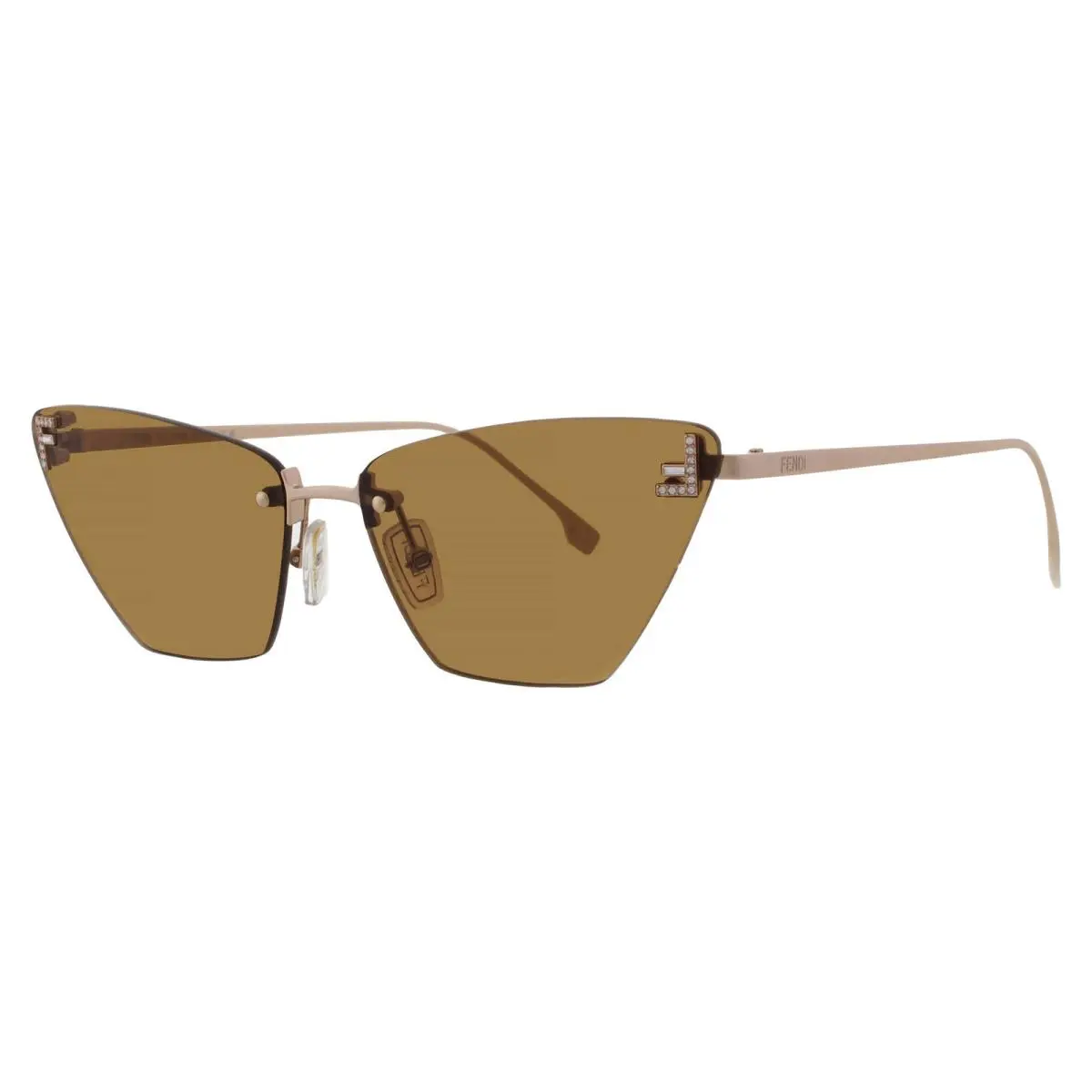 Fendi Brown Cat Eye Ladies Sunglasses FE4160US 28E 57 FE4160US 28E 57