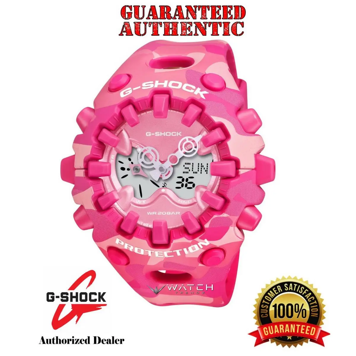 G-shock GAV01CMG-4A G-shock Toughness Camouflage Bright Pink Watch by Casio