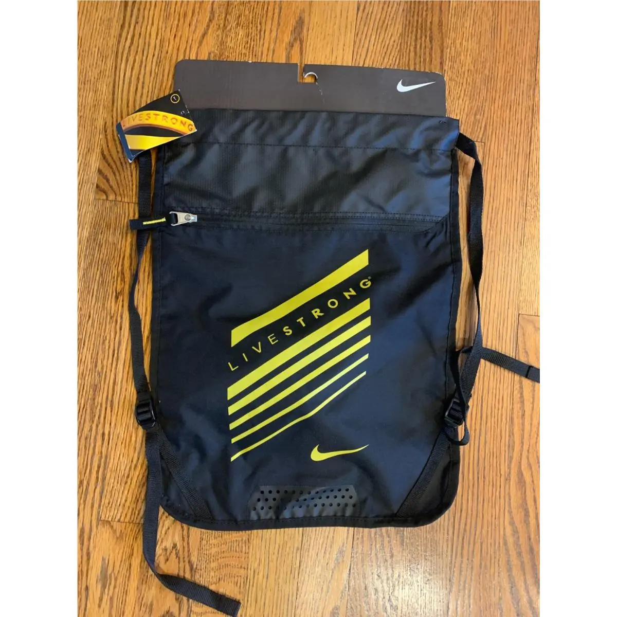 Livestrong Team Lance Armstrong Gym Bag Black Sacky Backpack Laf by Nike