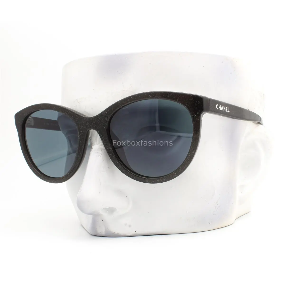 Sunglasses Polished Shimmery Black Gray Tinted ch5523U 1756/R5 with Case by Chanel