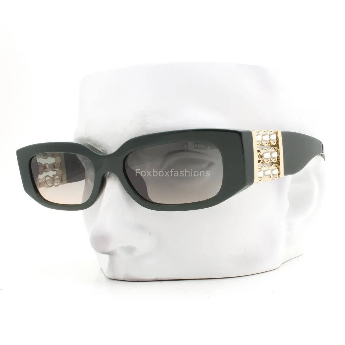 Sunglasses ch5544A 1791/S3 Dark Green Clear Rotating Beads with Case by Chanel