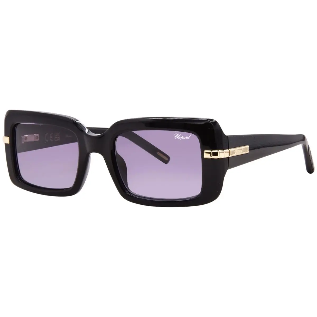SCH413M 0BLK Sunglasses Black/gold/smoke Gradient 53mm by Chopard