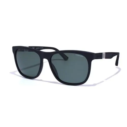 SCH236 700P Shiny Black Mens Sunglasses Grey Polarized Lens 57X16X145 by Chopard
