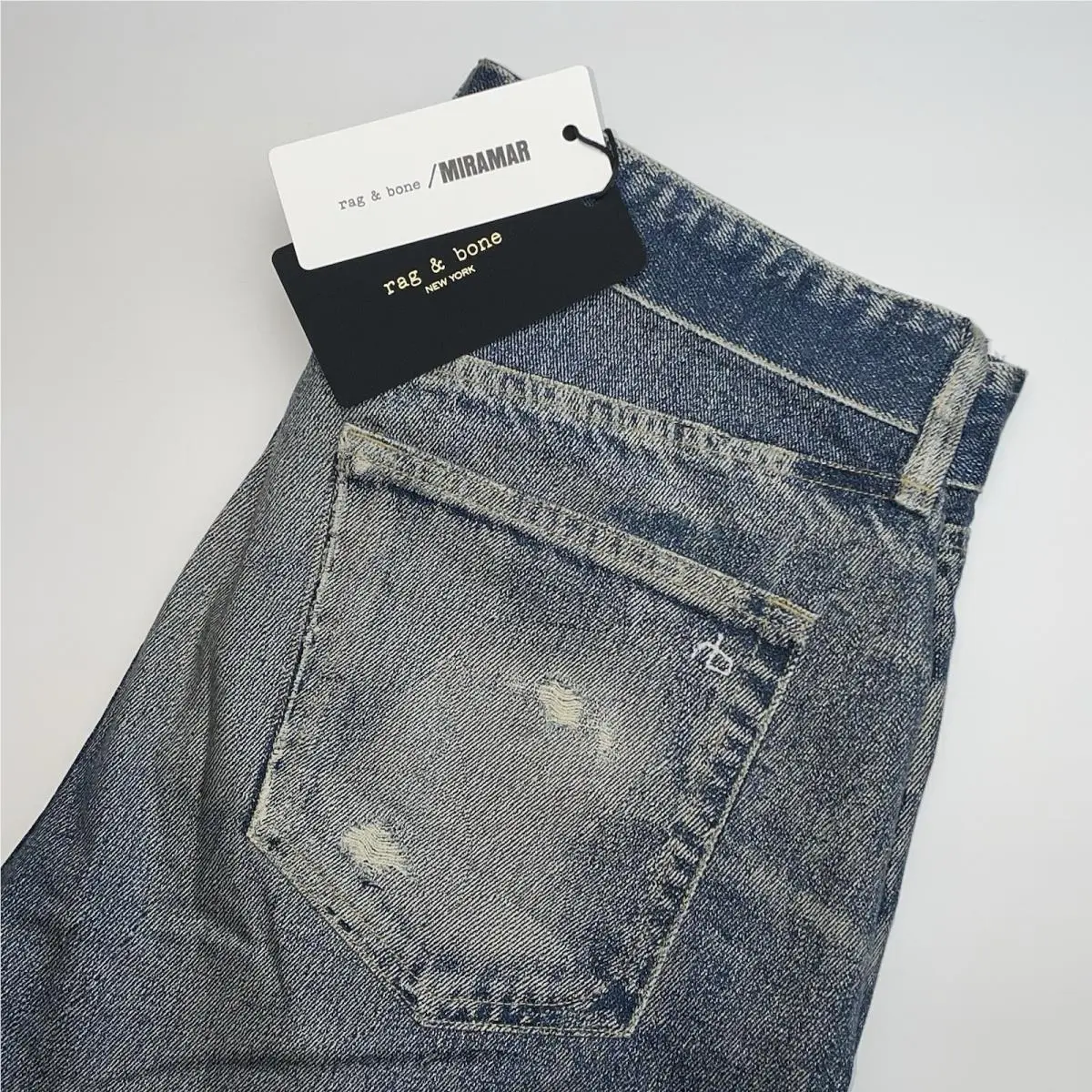 Rag Bone Miramar Jeans Mens 36x32 Apollo Blue Soft Aero Stretch