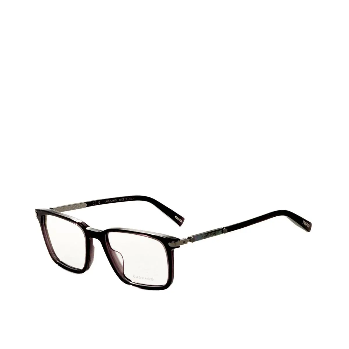 Chopard Men`s 55mm Shiny Transparent Dark Grey Eyeglasses VCH373550705