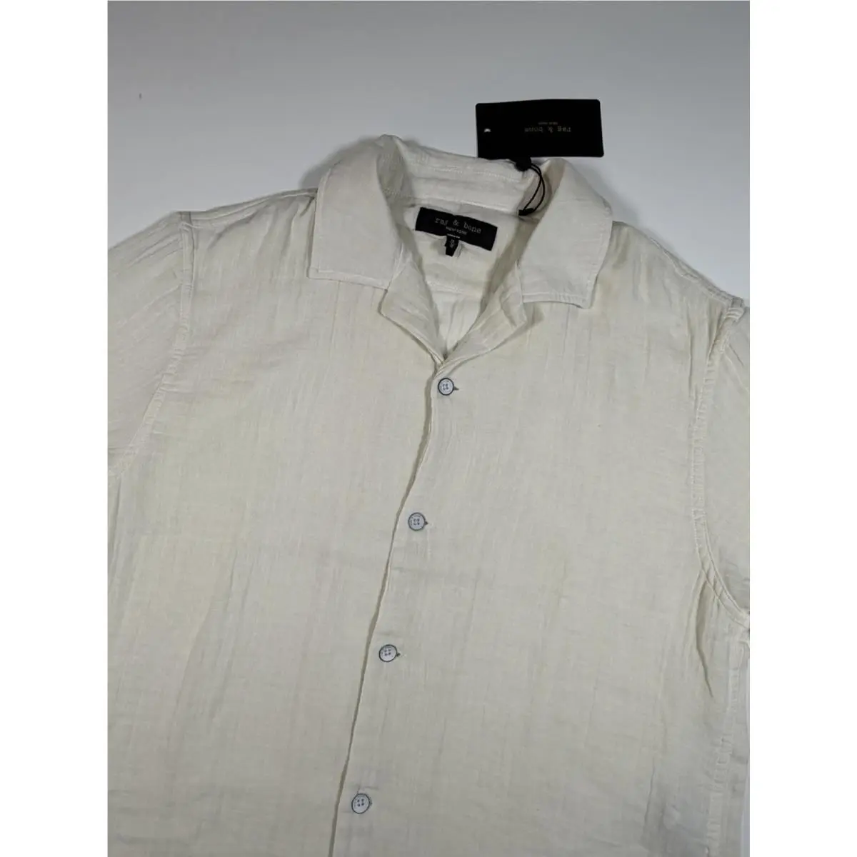 Rag Bone Alan Gauze Short Sleeve Button Camp Shirt Soft Cotton Mens M